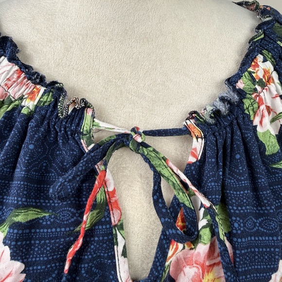 Torrid Navy Blue challis tie front skater dress size 1-1X/14-16 - Picture 7 of 12